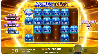 Money Blitz -kolikkopelin bonus